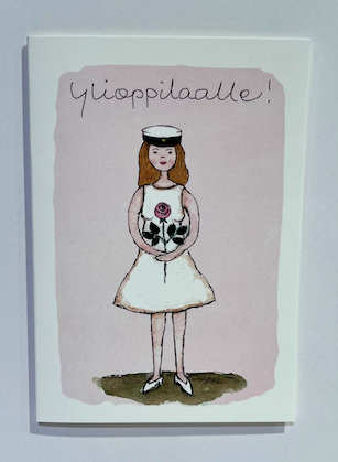 2-osainen kortti Sari's Artwork - Ylioppilaalle (tytt&ouml;)