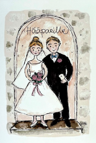 2-osainen kortti Sari's Artwork - H&auml;&auml;parille