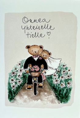 2-osainen kortti Sari's Artwork - Onnea yhteiselle tielle