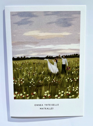 2-osainen kortti Papershop - Onnea yhteiselle matkalle!